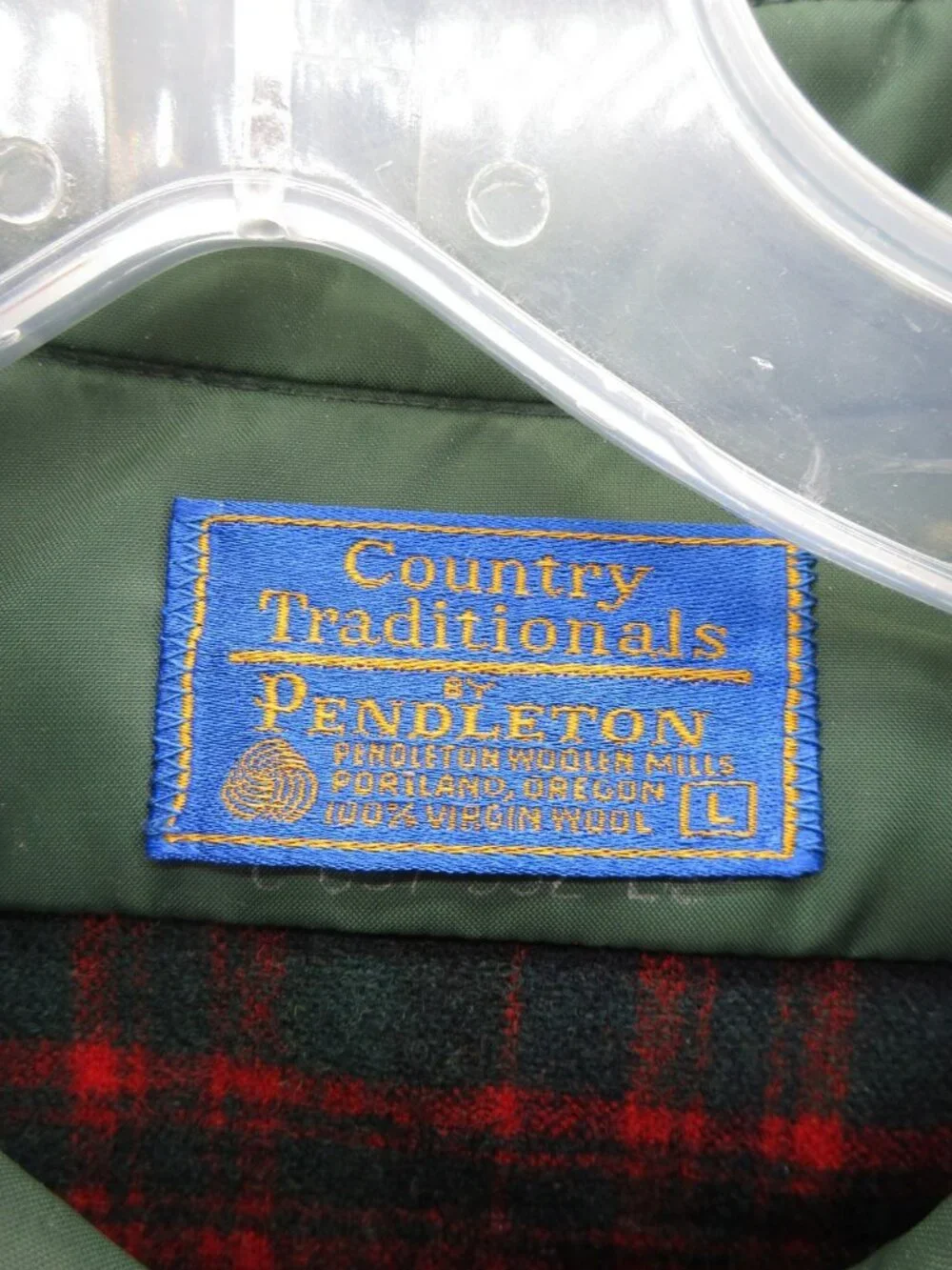 VINTAGE Pendleton Shirt Mes Large Country Traditionals Wool Plaid 80s
